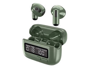 Беспроводные Bluetooth наушники BPG Retro Back Clip Portable TWS 1990 (Зеленые)