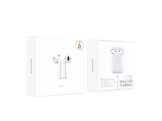Беспроводные наушники BOROFONE BW31 True wireless stereo headset White yL. - Фото 6