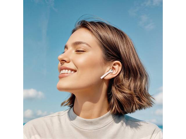 Беспроводные наушники BOROFONE BW86 Brocade true wireless BT headset with touch screen White yL. - Фото 8