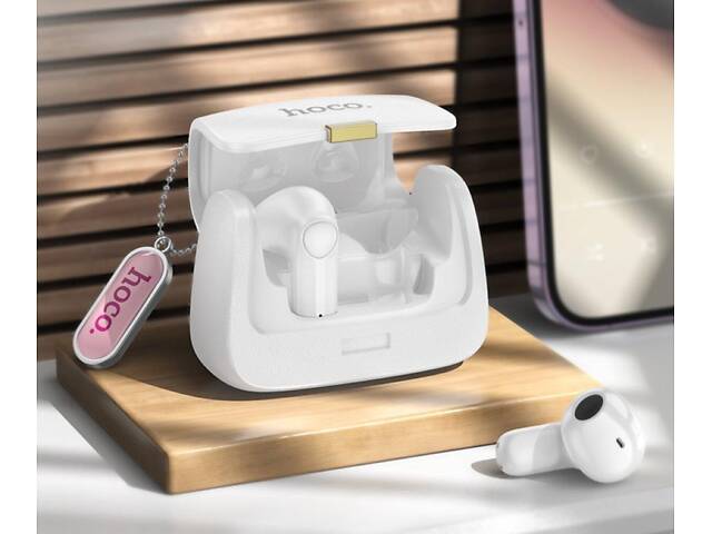Беспроводные наушники HOCO DES35 Dawn handbag BT headset White yL. - Фото 4