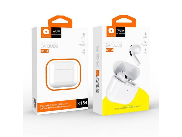 Беспроводные наушники WUW-R184 white yL. - Фото 2