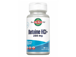 Betaine HCl Plus 250mg - 100 tabs
