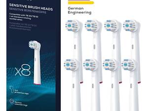 Beurer Насадка для зубної щітки, TB_30/50_S_8, 8 шт в комплекті, білий (TB_30/50_S_8)