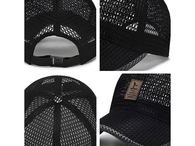 Бейсболка синя у сітку. Сітчаста бейсболка синього кольору. Синя кепка з гарною вентиляцією - Фото 7