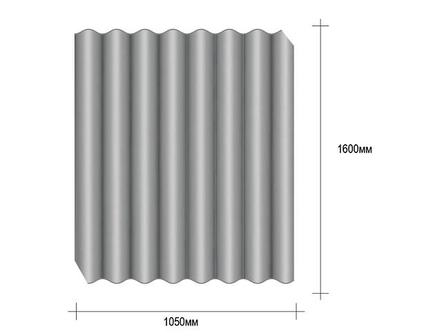 Безасбестовый шифер 5,8х1050х1600 мм