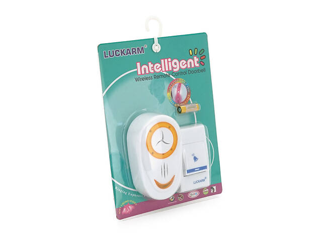 Бездротовий дверний дзвінок Luckarm 8853, приймач-передавач, 15 мелодій, світлооповіщення, дальність 90 - Фото 2