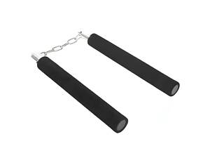 Безпечні нунчаки (нунтяку) RESTEQ для тренування, дитячі м`які, Нунчаки з безпечним покриттям Чорні