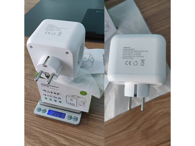 Безопасный тройник 3 гнезда, 220V, 3 USB-A / 1 Type-C, c заземлением, защитные шторки - Фото 7