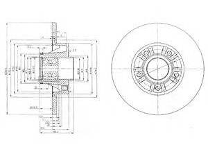 BG9031RS Delphi Диск гальмівний DELPHI BG9031RS на VAUXHALL VIVARO Combi (J7)