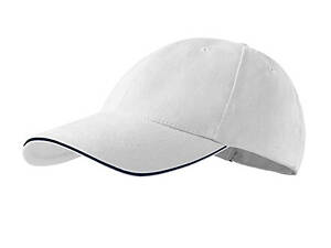 Кепка JHK MALFINI 6P SANDWICH-00/02 білий/темно-синій застібка металева