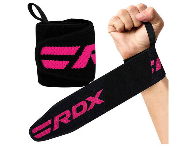 Бинти для зап'ясть (кистьові бинти) RDX W2 Gym Wrist Wraps Pink Pro - Фото NaN