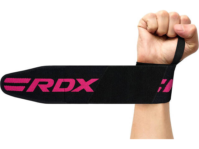 Бинти для зап'ясть (кистьові бинти) RDX W2 Gym Wrist Wraps Pink Pro - Фото 6