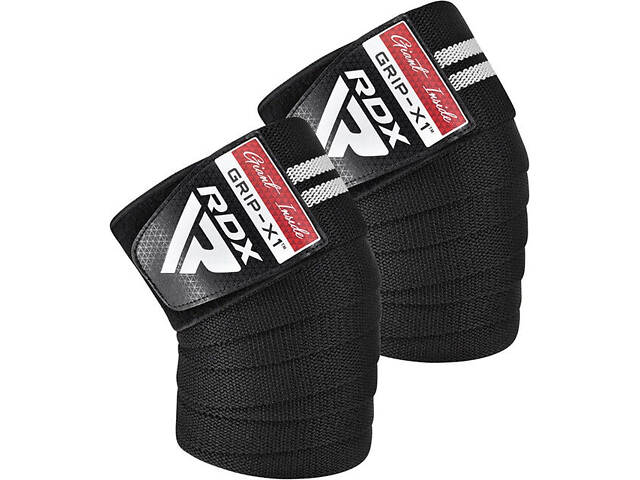 Бинти на коліна RDX GYM KNEE WRAP R11 BLACK/WHITE