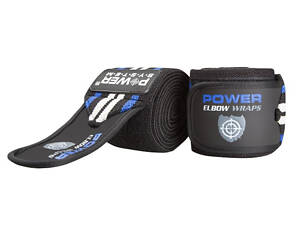 Бинти на лікоть Power System PS-3600 Elbow Wraps Blue/Black (пара)