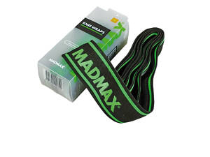 Бинты на колени MadMax MFA-299 Non slide & slip knee wraps 2.0m Black/Green