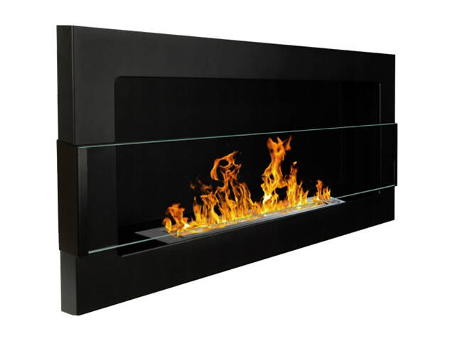 Біокамін GMT 900х400х120 BLACK MAT + СКЛО - Фото 2