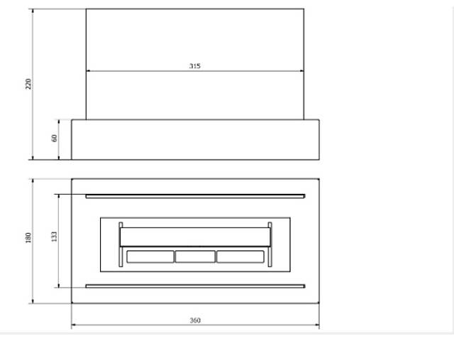 Біокамін GMT Home 360x220x180 WHITE - Фото 7