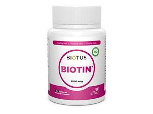 Биотин, Biotin, Biotus, 5000 мкг, 60 капсул