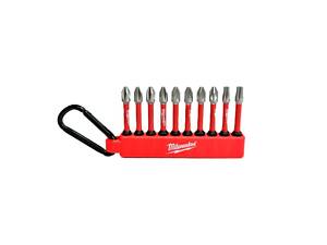 Биты Milwaukee Shockwave carabiner2, набор 10шт, сталь (4932492939)