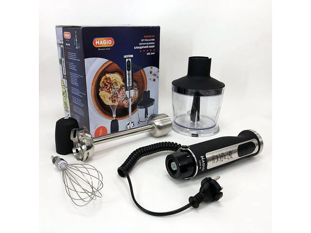 Блендер-подрібнювач занурювальний MAGIO MG-644 1200 Вт, блендер для дому, блендер для кухні, електричний - Фото 19