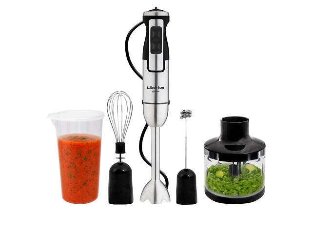 Блендер занурювальний Liberton LHB-0316 1500 Вт сріблястий - Фото 1
