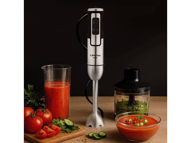 Блендер занурювальний Liberton LHB-0316 1500 Вт сріблястий - Фото 2