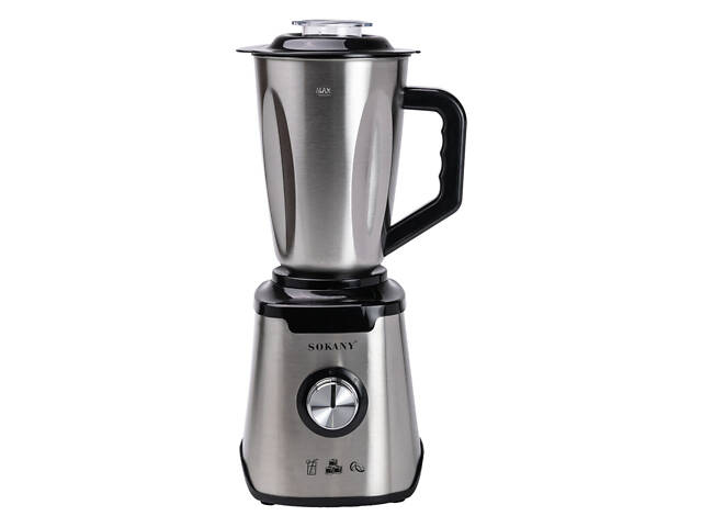 Блендер з чашею 1.5 літра для коктейлів та смузі портативний 2 режими швидкості з кавомолкою 1000 Вт Sokany SK-187 - Фото 2
