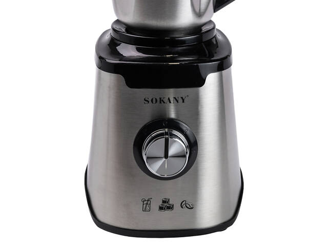 Блендер з чашею 1.5 літра для коктейлів та смузі портативний 2 режими швидкості з кавомолкою 1000 Вт Sokany SK-187 - Фото 6