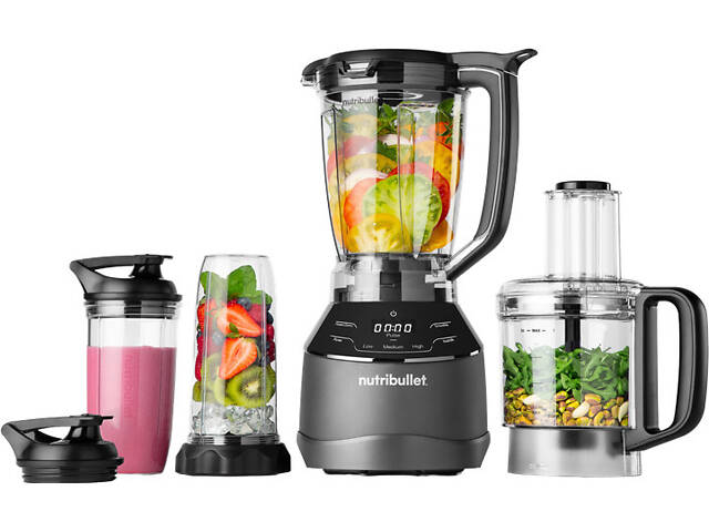 Блендер стаціонарний Nutribullet Triple Prep System NBF580B 1500 Вт чорний - Фото 1