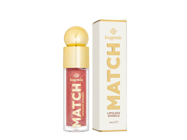 Блеск для губ Bogenia Match Lipgloss Sparkle с шиммером стойкий (BG712), 07 Терракотовый