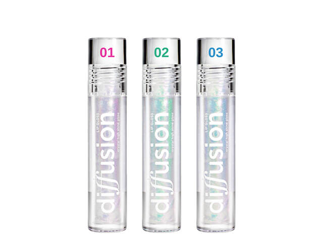 Блеск для губ Parisa Cosmetics Diffusion c голографическим эффектом DFG-03, 01 Розовый - Фото 5