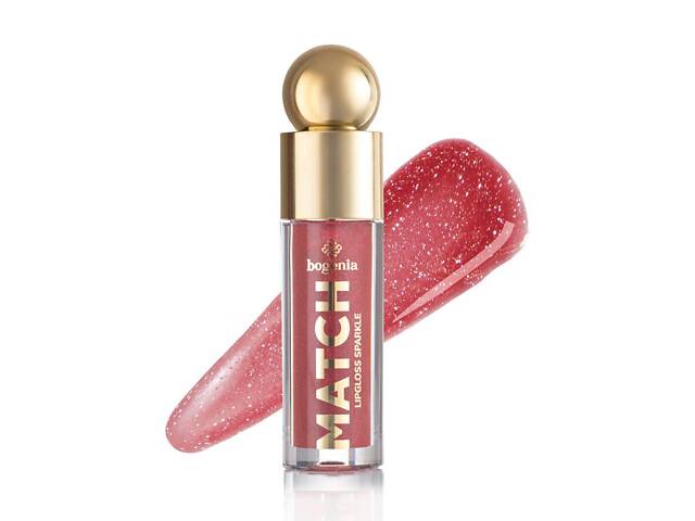 Блеск для губ с шиммером Bogenia Match Lipgloss Sparkle стойкий (BG712), 09 Вишневый