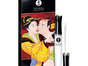 Блеск для губ со вкусом клубники Shunga LIPGLOSS - Sparkling Strawberry Wine 10 мл (SO2554)