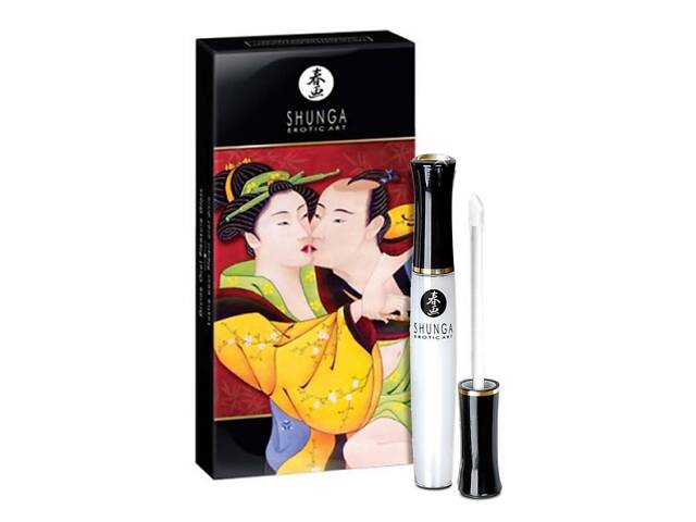 Блеск для губ со вкусом клубники Shunga LIPGLOSS - Sparkling Strawberry Wine 10 мл (SO2554) - Фото 1