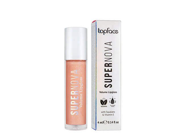 Блиск для губ TopFace Supernova Volume Lipgloss 4 мл PT209, 19 Wish Світлий персиковий - Фото 1