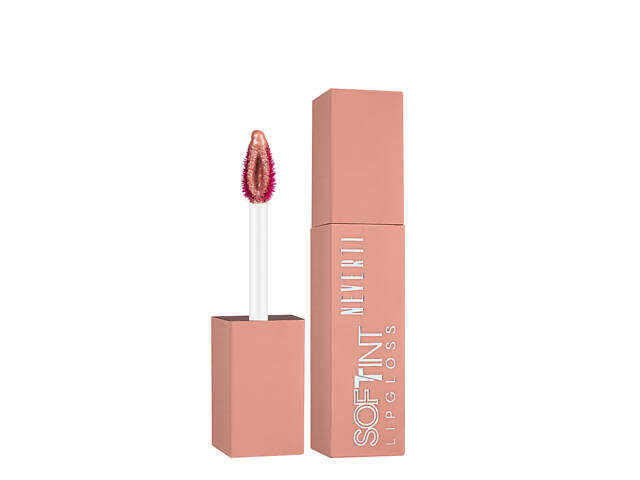 Блеск тинт для губ Neverti Soft Tint Lipgloss (NP802), 002 Бежевый - Фото 2