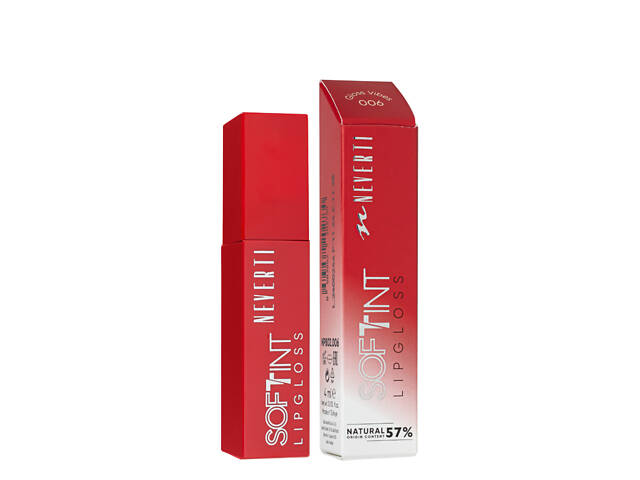 Блеск тинт для губ Neverti Soft Tint Lipgloss (NP802), 006 Малиновый - Фото 1