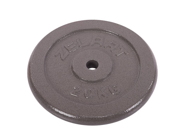 Блины (диски) стальные d-30мм Zelart TA-7789-20 20кг серый - Фото 1