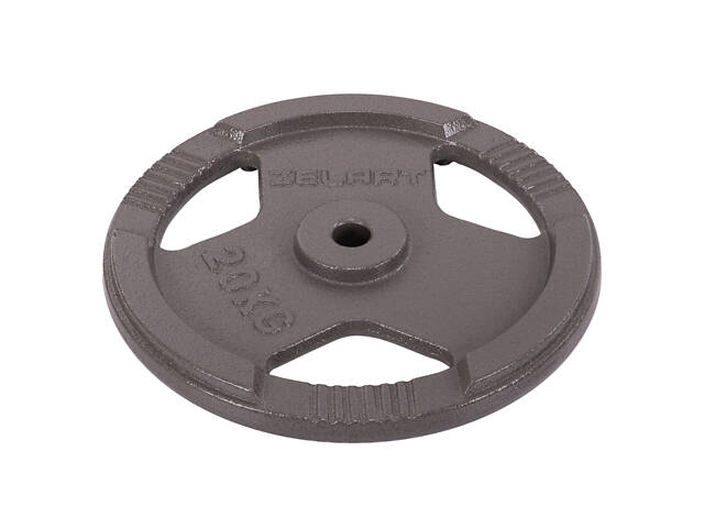 Блины (диски) стальные с хватом d-30мм Zelart TA-7790-20 20кг черный - Фото 1