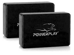 Блок для йоги 2 шт (пара) PowerPlay 4006 Yoga Brick EVA Чорні