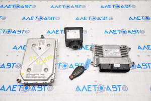 Блок ECU компьютер двигателя с ключем Dodge Dart 13-16 2.0 с TCM 68258733AB, с IGNITION MODULE 56046803AK