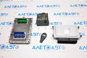 Блок ECU комп'ютер двигуна з ключем Dodge Dart 13-16 2.4 з TCM 68258734AB, з IGNITION MODULE 56046803AK, розкривався TC