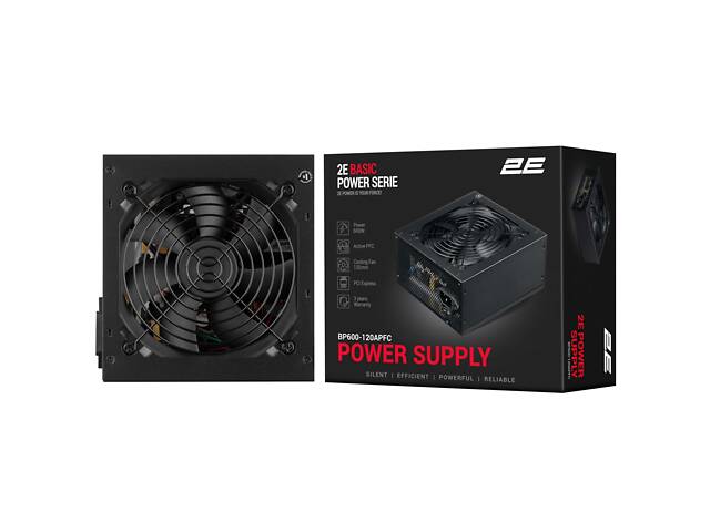 Блок живлення 2E Basic Power (600W), 80%, 120мм, 1xMB 24pin(20+4), 1xCPU 8pin(4+4), 3xMolex, 4xSATA, 2xPCIe 8pin(6+2) (2 - Фото 10