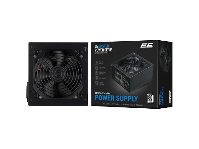 Блок живлення 2E Master Power (650W), >80%, 80+ White, 120мм, 1xMB 24pin(20+4), 1xCPU 8pin(4+4), 3xMolex, 5xSATA, 2xP - Фото 10