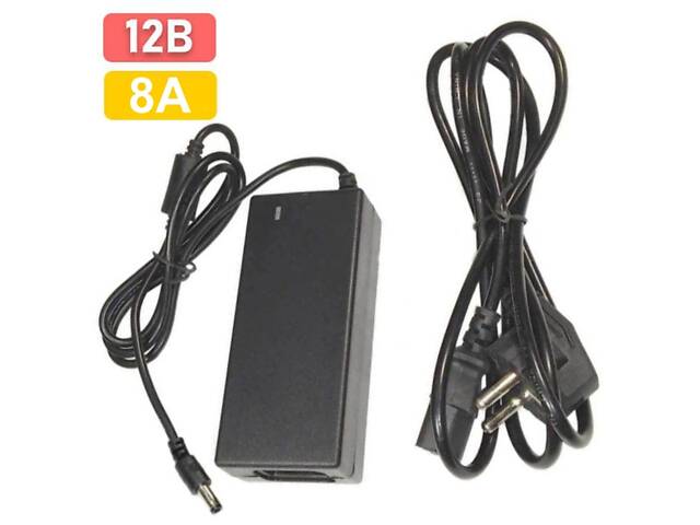 Блок живлення для камер відеоспостереження 12 вольт 8 Ампер 96W OEM PLC-96-12 - Фото 2