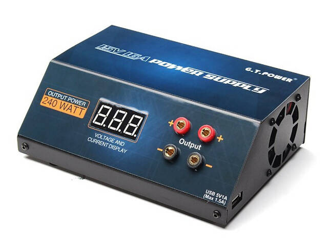 Блок питания GT Power 16A/240W 15В для зарядных устройств - Фото 1