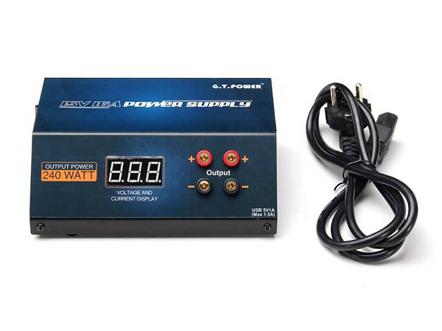 Блок питания GT Power 16A/240W 15В для зарядных устройств - Фото 5