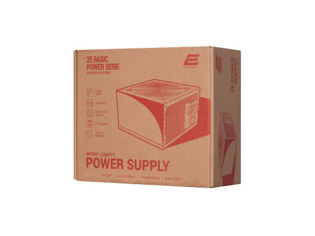 Блок живлення 2E BASIC POWER (500W), 80, 120mm, 1xMB 24pin(20+4), 1xCPU 8pin(4+4), 3xMolex, 4xSATA, 2xPCIe 8pin( (2E-BP50 - Фото 4