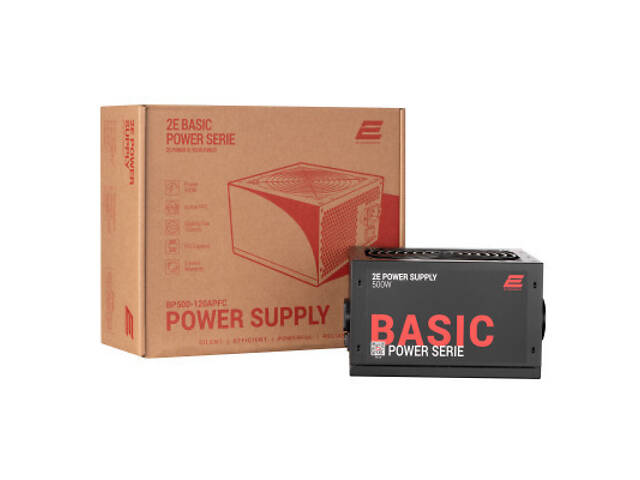 Блок живлення 2E BASIC POWER (500W), 80, 120mm, 1xMB 24pin(20+4), 1xCPU 8pin(4+4), 3xMolex, 4xSATA, 2xPCIe 8pin( (2E-BP50 - Фото 8