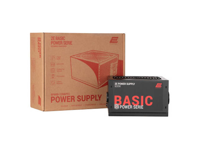 Блок живлення 2E BASIC POWER (600W), 80, 120mm, 1xMB 24pin(20+4), 1xCPU 8pin(4+4), 3xMolex, 4xSATA, 2xPCIe 8pin( (2E-BP60 - Фото 6